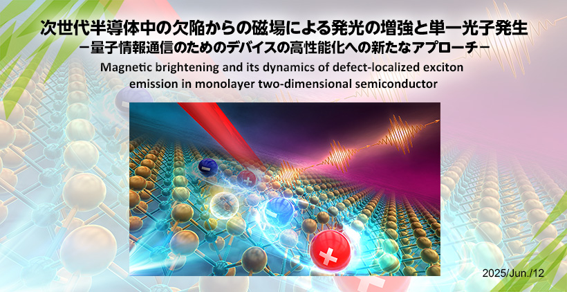 ナノ光科学　急次世代半導体中の⽋陥からの磁場による発光の増強と単⼀光⼦発⽣−量⼦情報通信のためのデバイスの⾼性能化への新たなアプローチ−