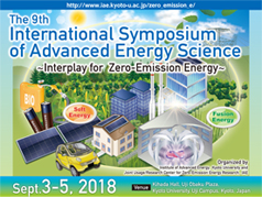 the 9th International Symposium of Advanced Energy Science Sept.3-5.2018